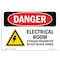Signmission Safety Sign, OSHA Danger, 5" Height, 7" Width, Electrical Room Storage Prohibited, Landscape OS-DS-D-57-L-2233 - alternate 1